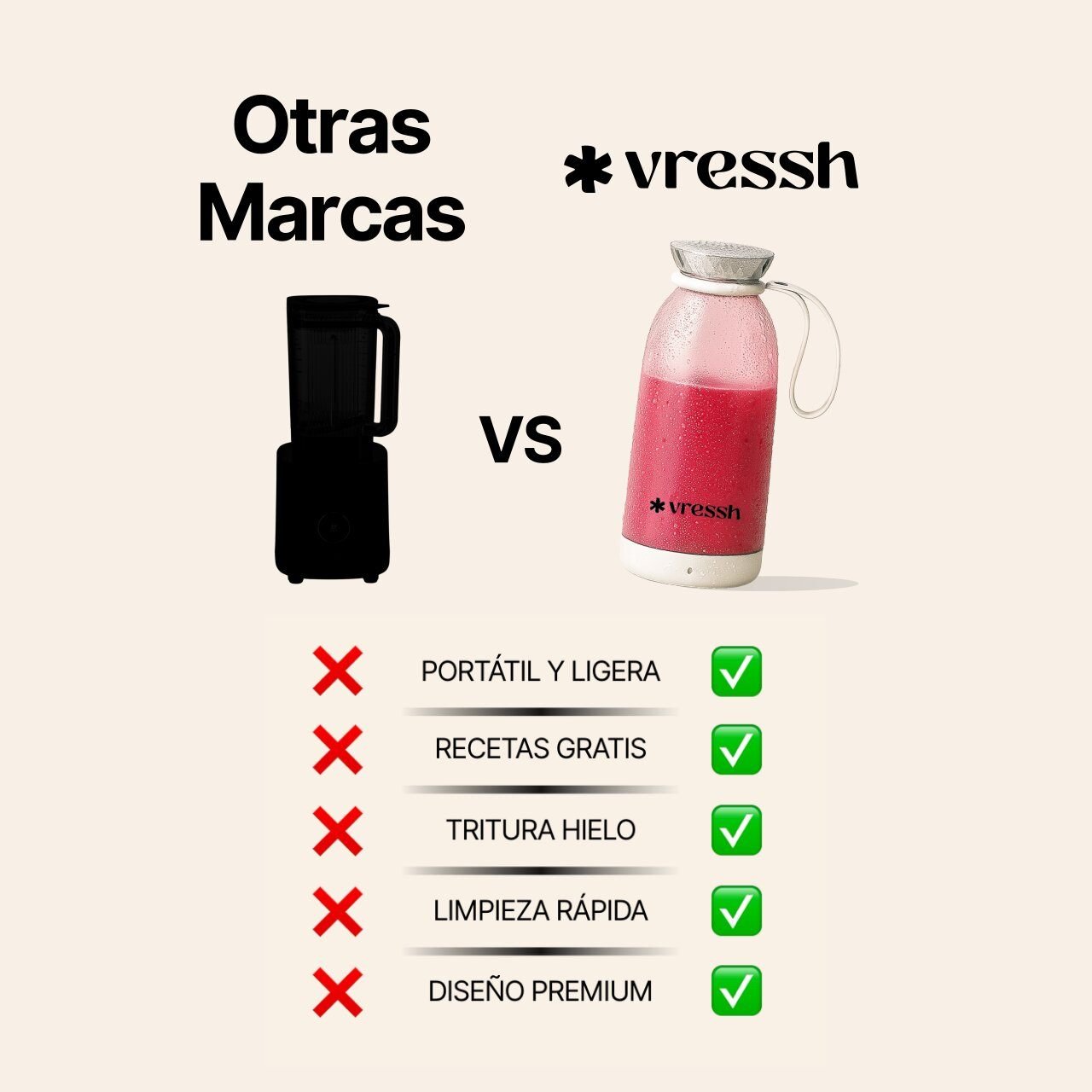 Batidora Portátil Vressh Mix - Vressh